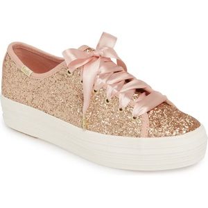 keds kate spade triple glitter sneakers platform